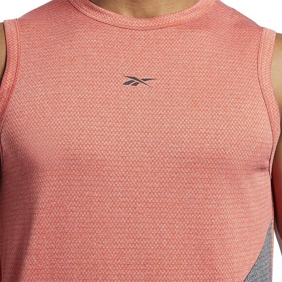 Reebok Men's Workout Ready Melange Tank STYLE FK6224 RED/GREY SIZE SMALL NWT - Picture 4 of 16